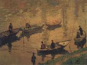 Claude Monet Anglers on the Seine at Poissy Germany oil painting artist